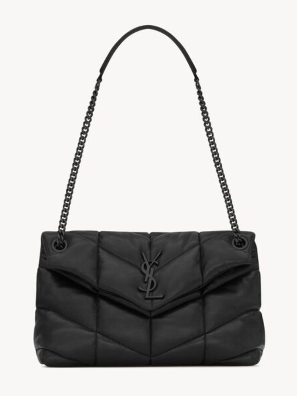 YSL Small Loulou Puffer Bag Black/Black